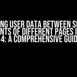 Sharing User Data Between Server Components of Different Pages in Next.js 14: A Comprehensive Guide