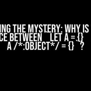 Unlocking the Mystery: Why is there a difference between `let a = {}` and `let a /*:Object*/ = {}`?